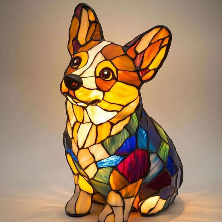 Shimmering LED cat figurine night light, a beautiful accent piece for pet lovers.