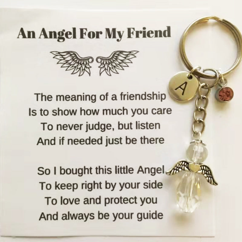 Decorative guardian angel keychain, ideal accessory & charm, a meaningful friendship gift for protection.