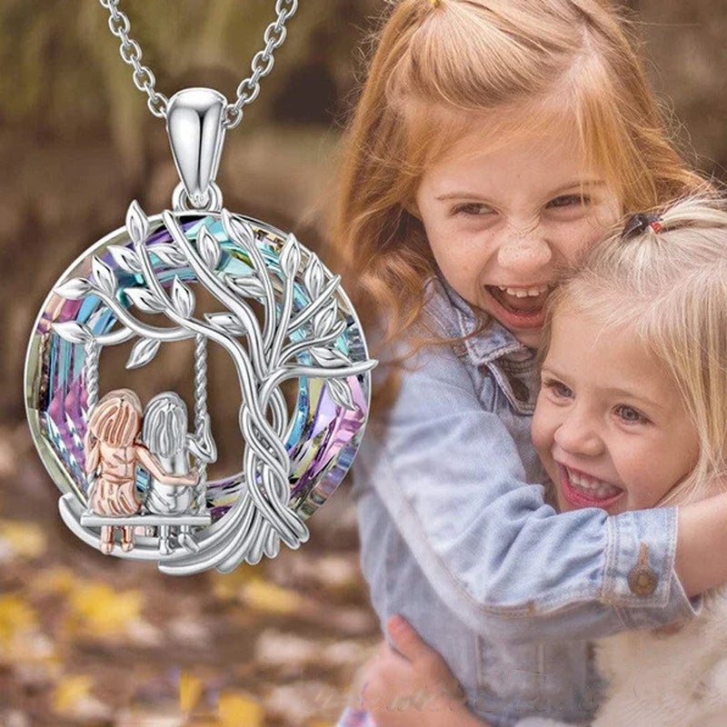 Elegant Tree of Life sister pendant necklace, perfect jewelry gift for women