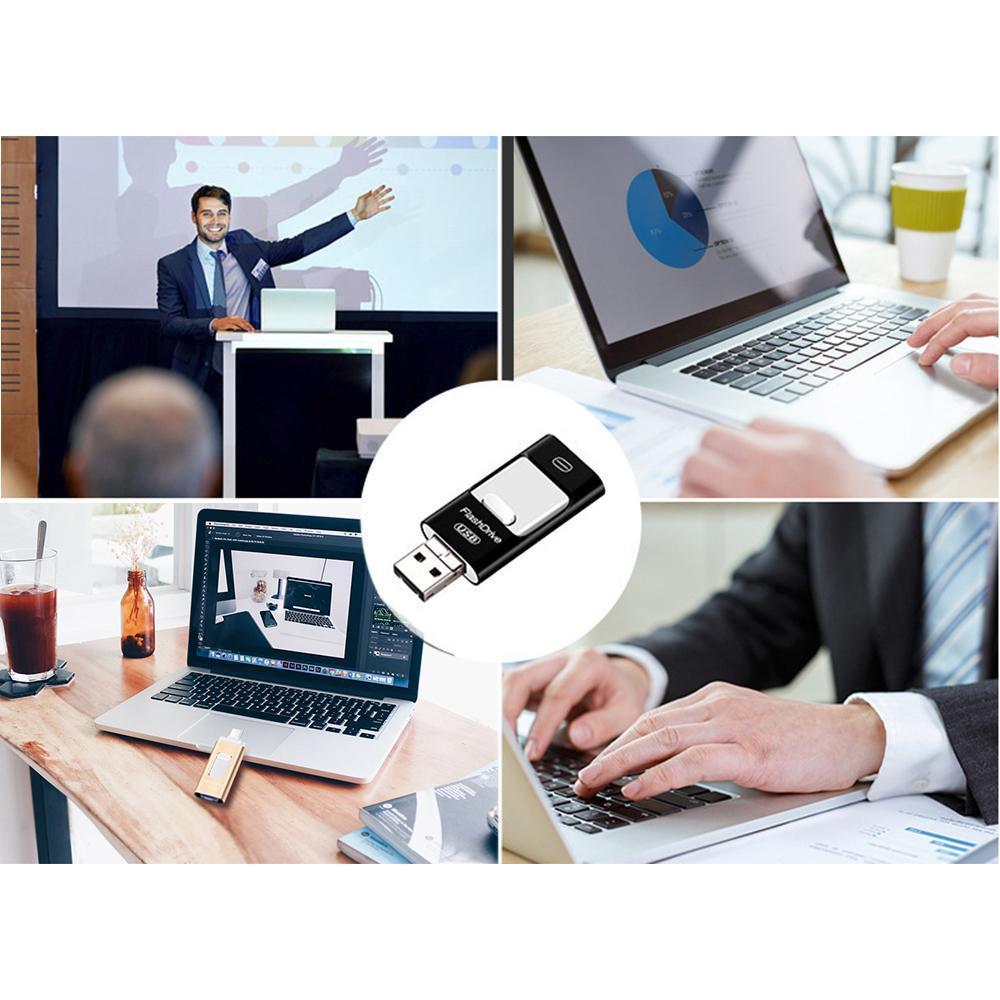 Pink USB flash drive for mobile devices, expanding iOS & Android phone storage