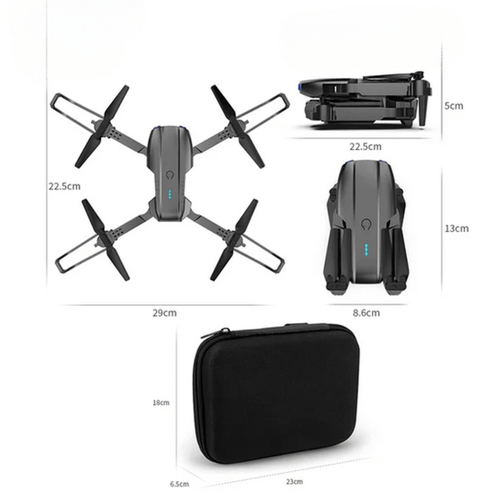 Robust 4K UHD quadcopter, designed for stability and obstacle avoidance during long flight operations.