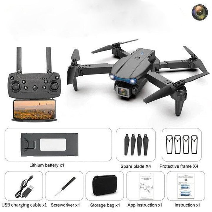 4K UHD drone with extended flight capabilities, capturing stunning, high-resolution aerial photography.