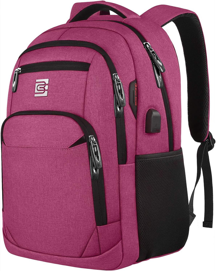 Anti-theft backpack with water-resistant exterior, protecting your laptop and essentials.