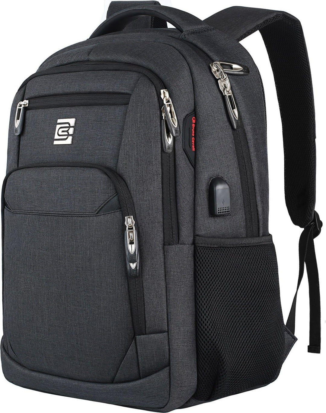 Secure anti-theft commuter backpack for laptops, stylish design for urban professionals.