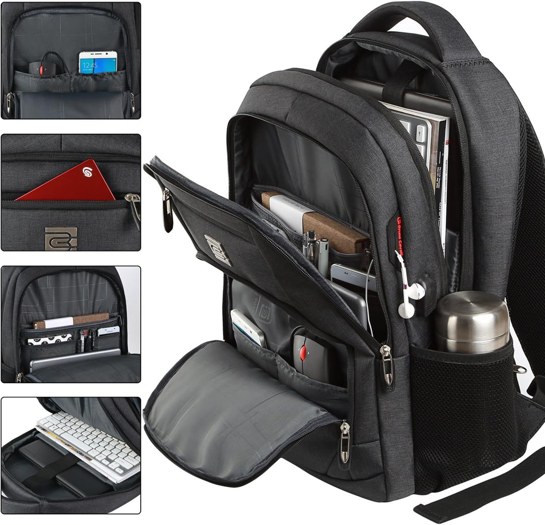 Unisex anti-theft backpack with RFID blocking pockets for added security on the go.