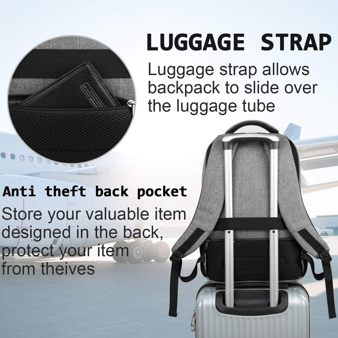 Multi-functional anti-theft backpack with USB charging for work, school, and leisure.