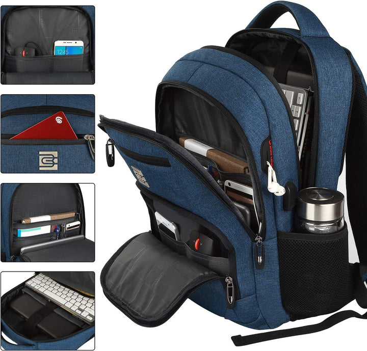 Lightweight anti-theft laptop backpack with USB charging, making travel easier and safer.