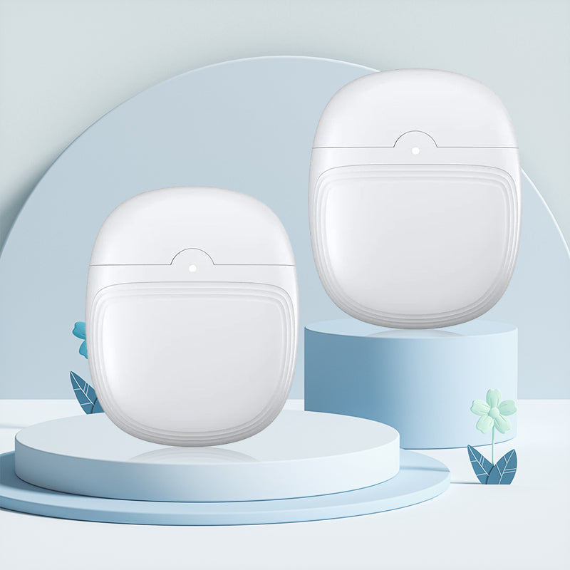 The smart electric nail clipper with night light alongside its charging cable, a complete grooming set.