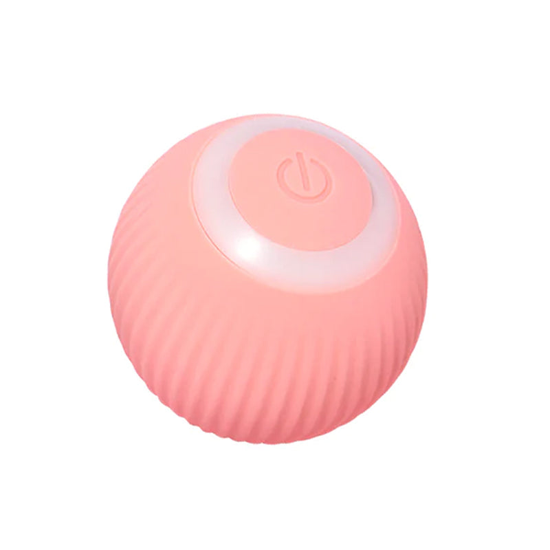 Top-down view of the interactive cat ball's internal smart technology components.