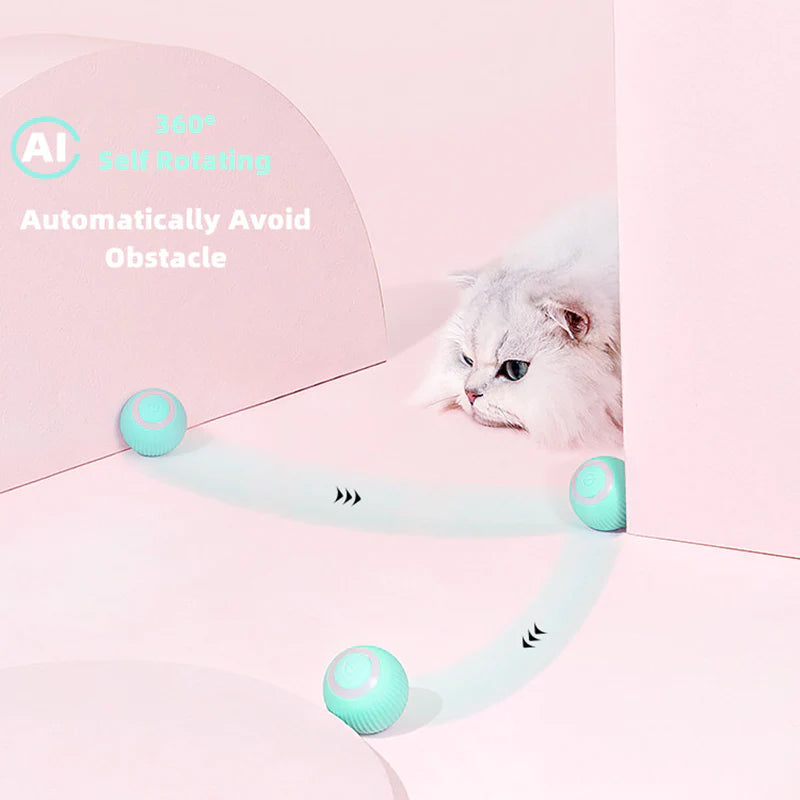 Interactive cat ball toy featuring a durable, pet-safe design for endless feline fun.