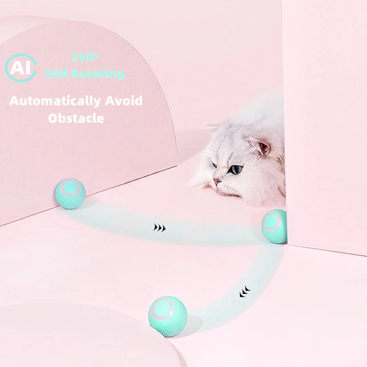Interactive cat ball toy featuring a durable, pet-safe design for endless feline fun.