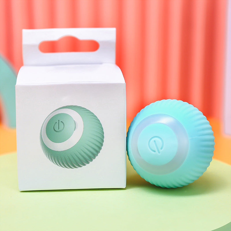 Side view of the smart pet toy, illustrating its compact and portable design.
