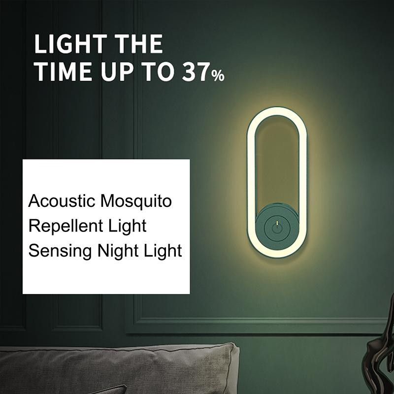 Modern design smart LED night light and ultrasonic mosquito repeller for effective pest control.
