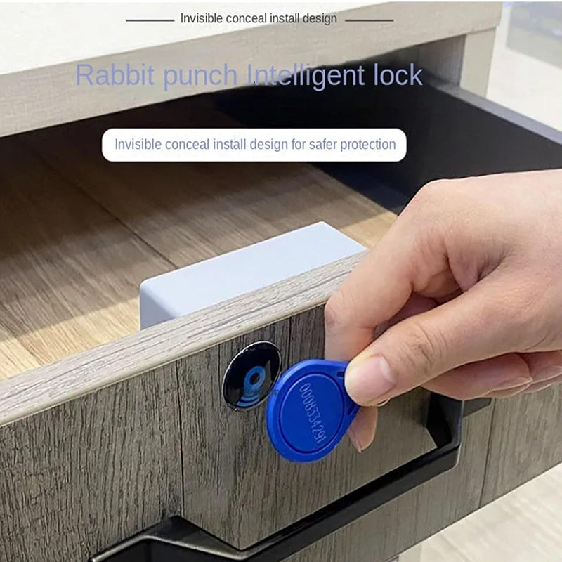 Smart RFID electronic lock for wooden drawer, keyless entry & security