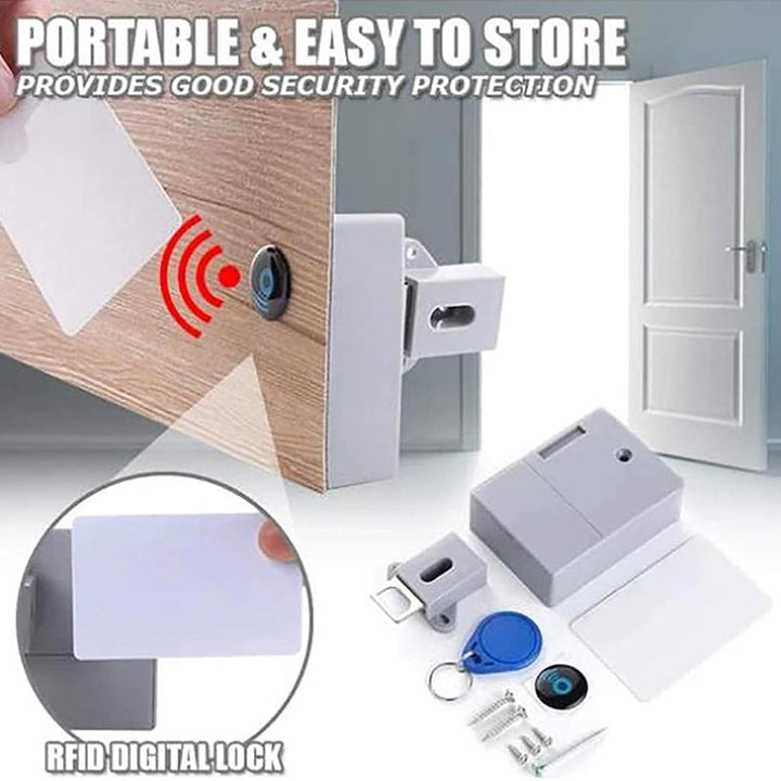 Invisible RFID cabinet lock for wood furniture, enhanced home security