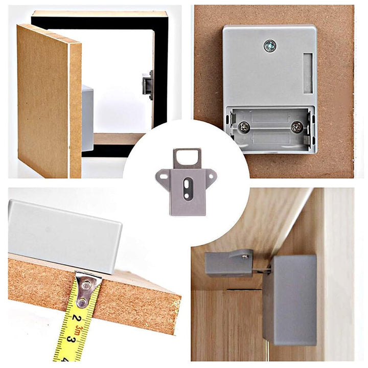 Electronic RFID lock kit components for wooden drawers & cabinets