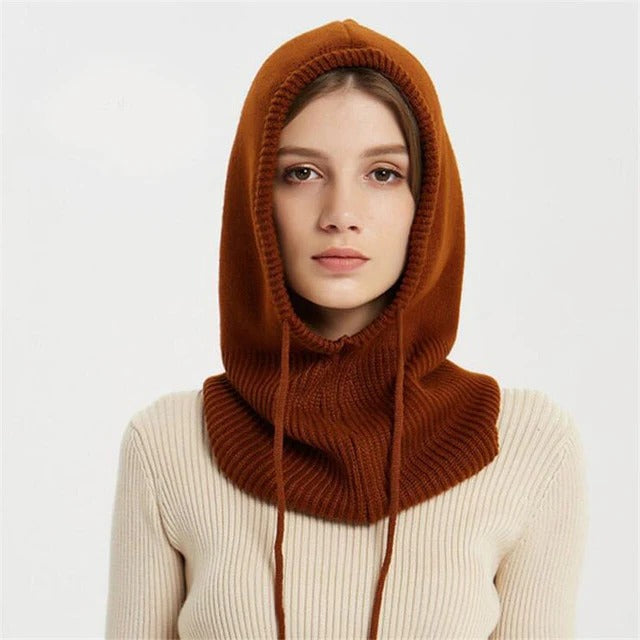 Plush wool textured slouchy beanie, a warm, soft, and stylish women's winter hat for cold weather.