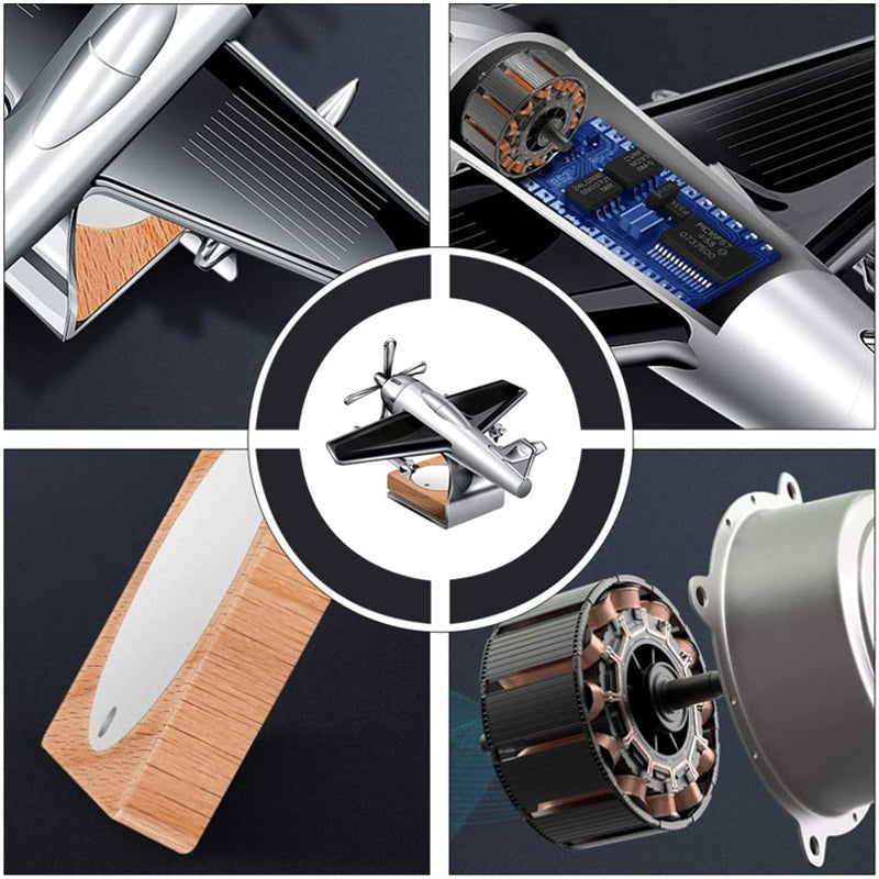 Innovative solar airplane car air freshener, a chic gadget for automobile interior decoration