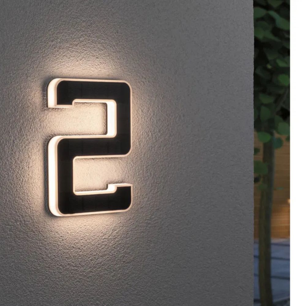 Bright solar house number ensures your address is easily visible after dark.