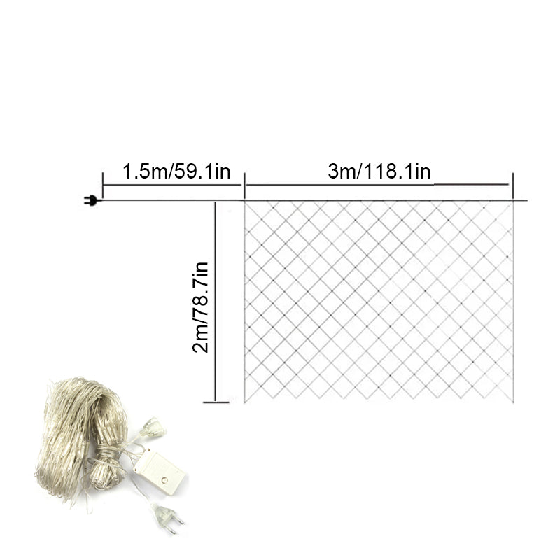 A hand holding the solar panel and mesh lights, demonstrating easy handling and portability
