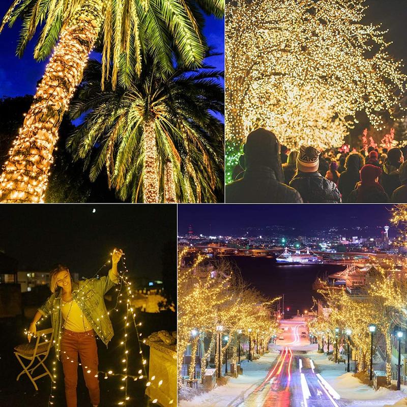 Unisex decorative solar string lights draped elegantly, enhancing any outdoor living space