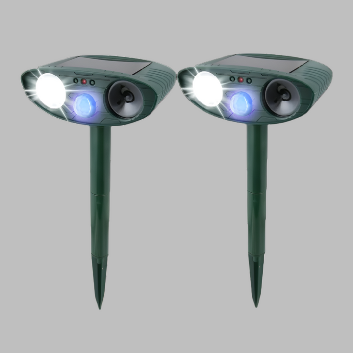 Protect your garden with solar ultrasonic rabbit repeller. Outdoor animal deterrent ensures yard defense.