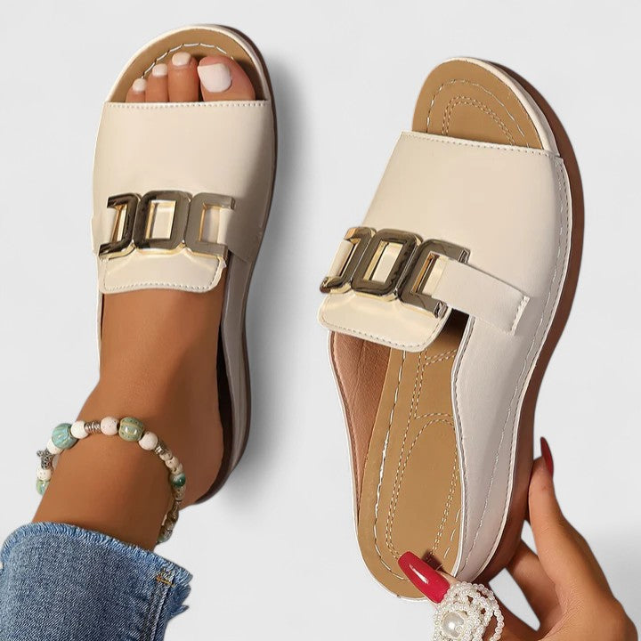Women's elegant summer sandals with ultimate comfort, orthopedic arch support, and a non-slip sole for daily wear.