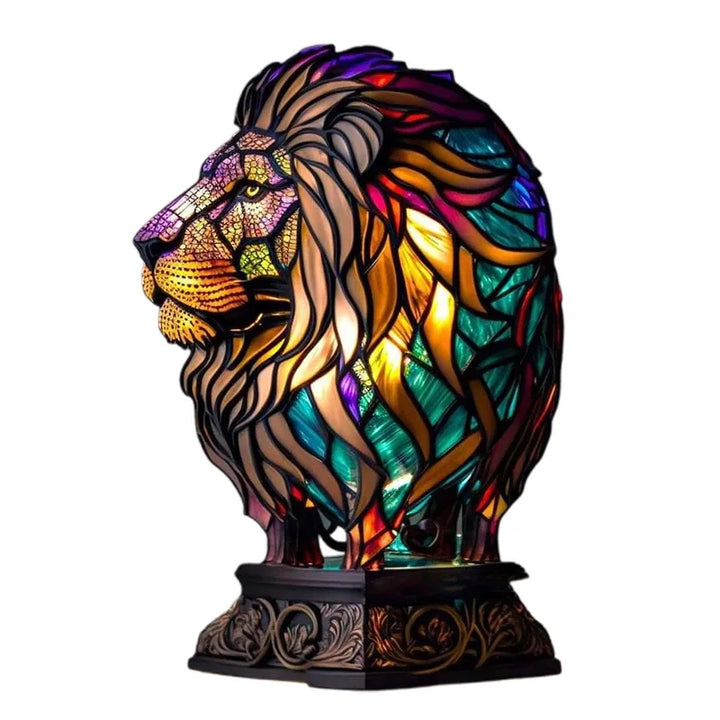 Accent lighting: Stained glass animal lamp, a beautiful and unique decorative light.
