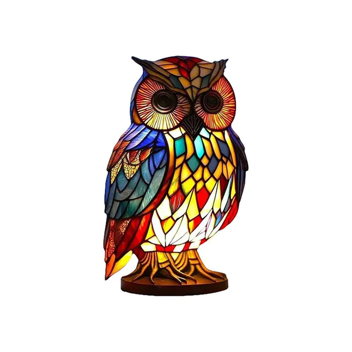 Home decor animal lamp: Intricate stained glass design, a charming accent light.