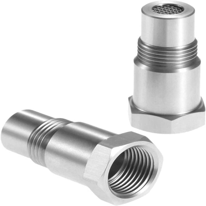 Fix check engine light (CEL) issues with this set of 2 automotive O2 sensor spacers, featuring integrated converters.