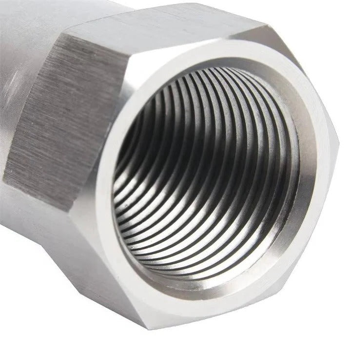 Easy-install automotive oxygen sensor spacers, 2-piece set with built-in converter for exhaust tuning & efficiency.