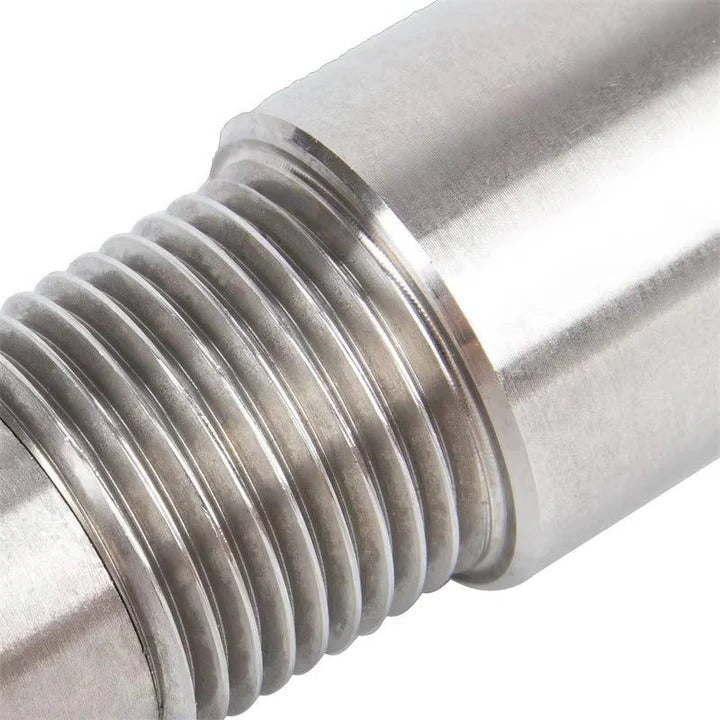 Automotive O2 sensor spacer converter set (2), stainless steel auto parts for exhaust system & engine efficiency.