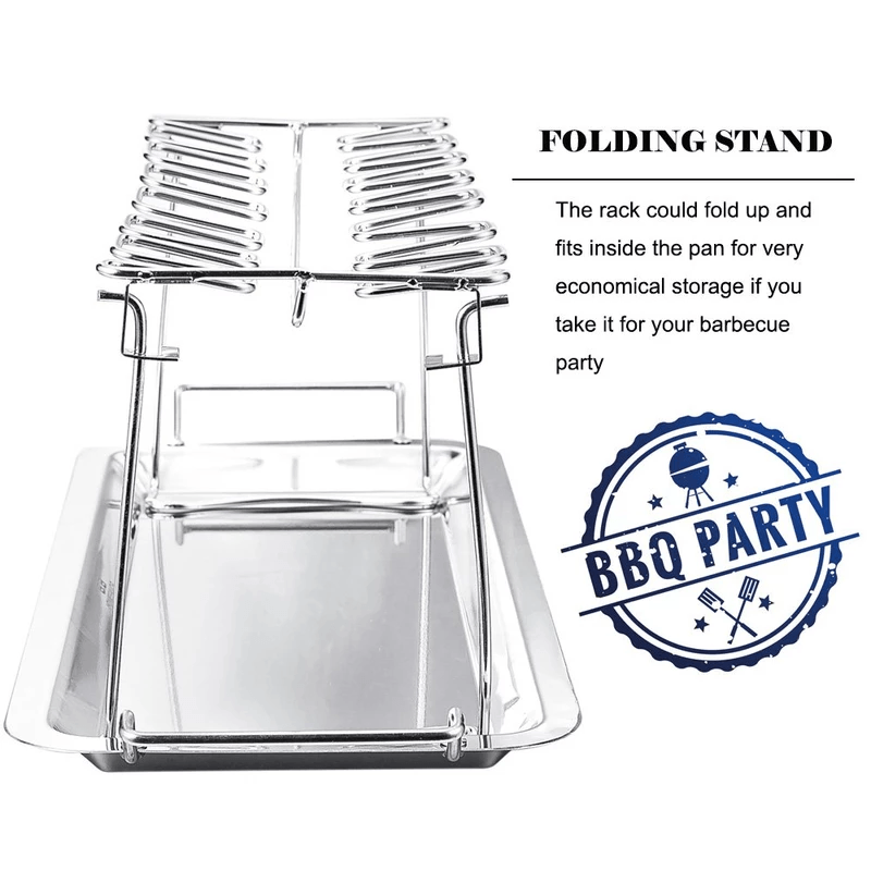 Meat holder: Stainless steel chicken roaster rack, a versatile kitchen tool for BBQ enthusiasts