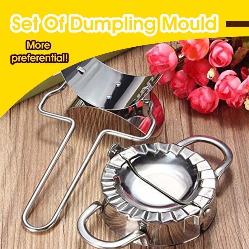 Stainless steel dumpling maker set for perfect homemade dumplings, empanadas, and ravioli