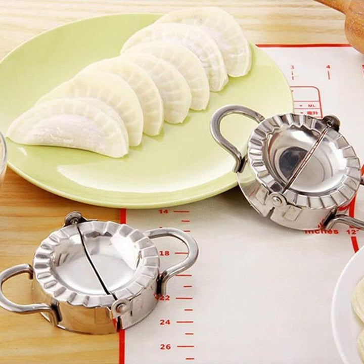 Stainless steel dumpling maker and cutter set, essential cooking tools for quick and easy meal prep