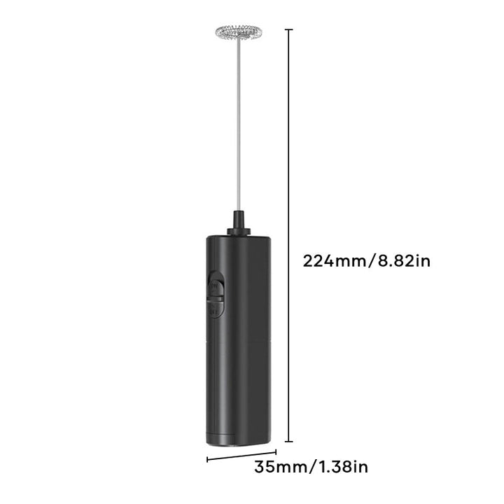 Versatile handheld frother for milk, an essential stainless steel tool for any kitchen