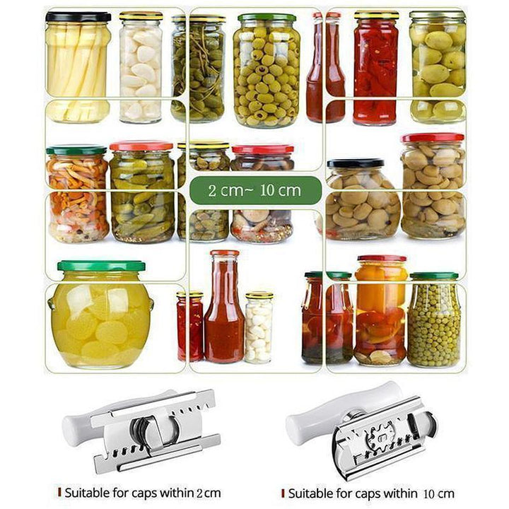 Compact and durable bottle opener & jar opener, a versatile kitchen tool made of stainless steel