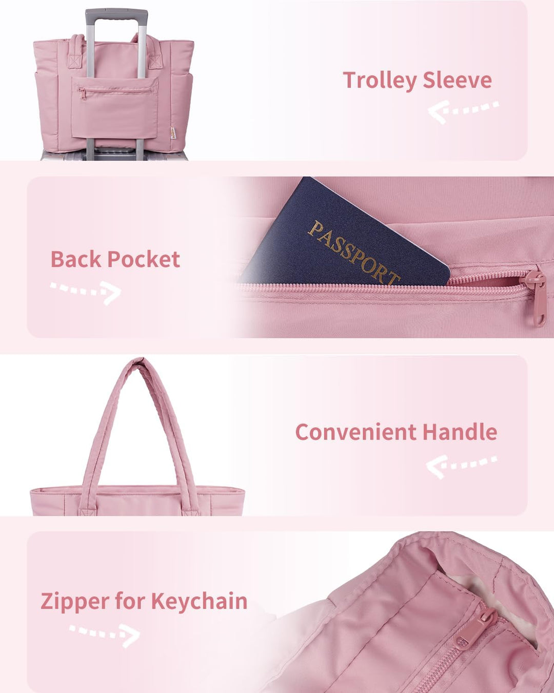 Elegant beige quilted puffer tote bag for women, ideal for laptop, travel & daily use.