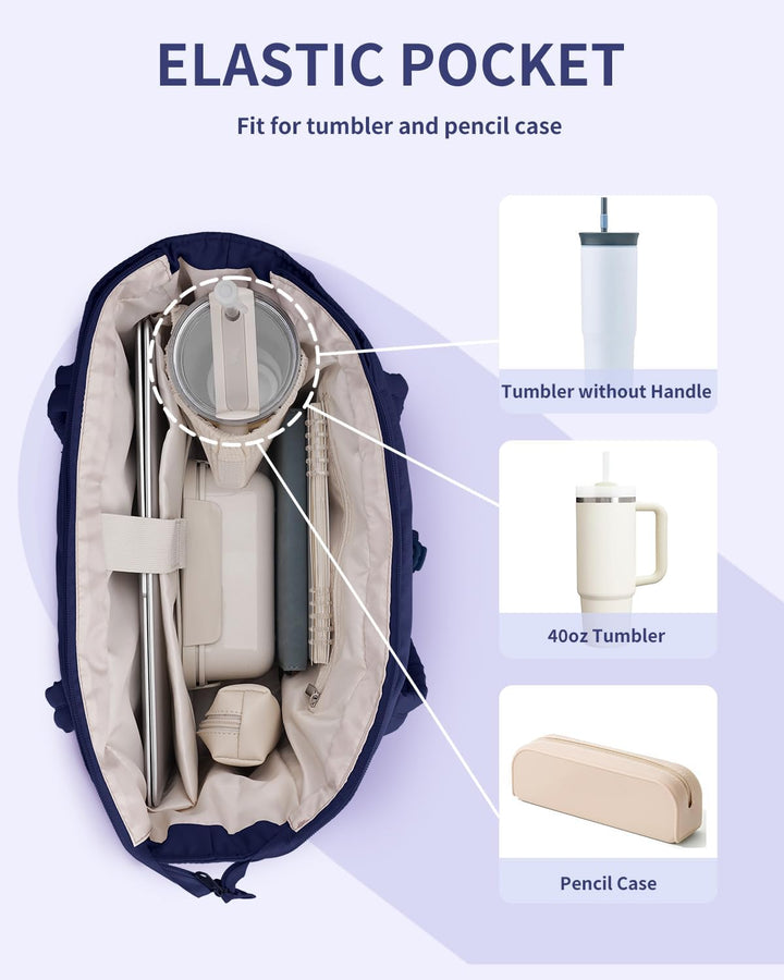 Pink travel-ready puffer tote, a stylish women's bag featuring a cup holder.