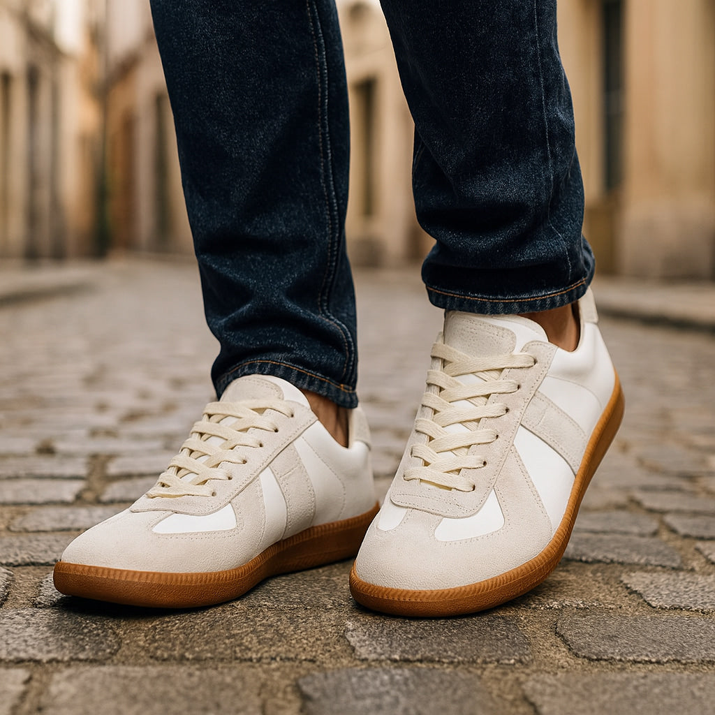 Versatile men's casual lace-up low-top sneakers. Perfect for daily wear, offering comfort & style.