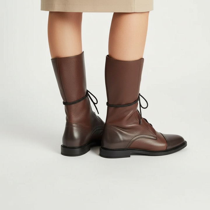 Women's high lace-up boots, Christine, combining stylish design with comfort, perfect for autumn & winter seasons.