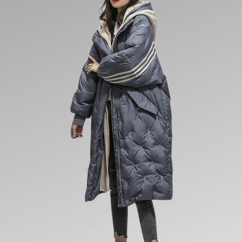 Stylish women's long padded jacket, ideal for ultimate winter warmth & everyday cold weather wear.