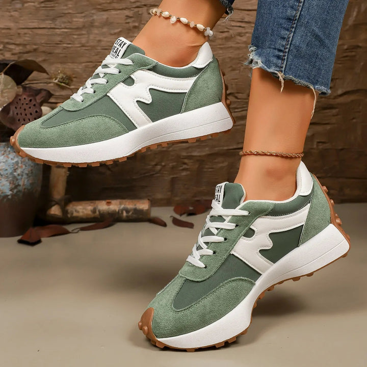 Comfy women's platform casual footwear, lace-up style, great for walking & daily use.