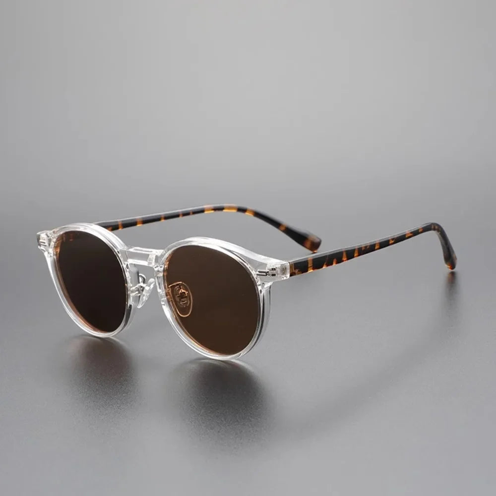 Stylish women's round emerald green UV400 sunglasses, perfect fashion eyewear for sun protection.