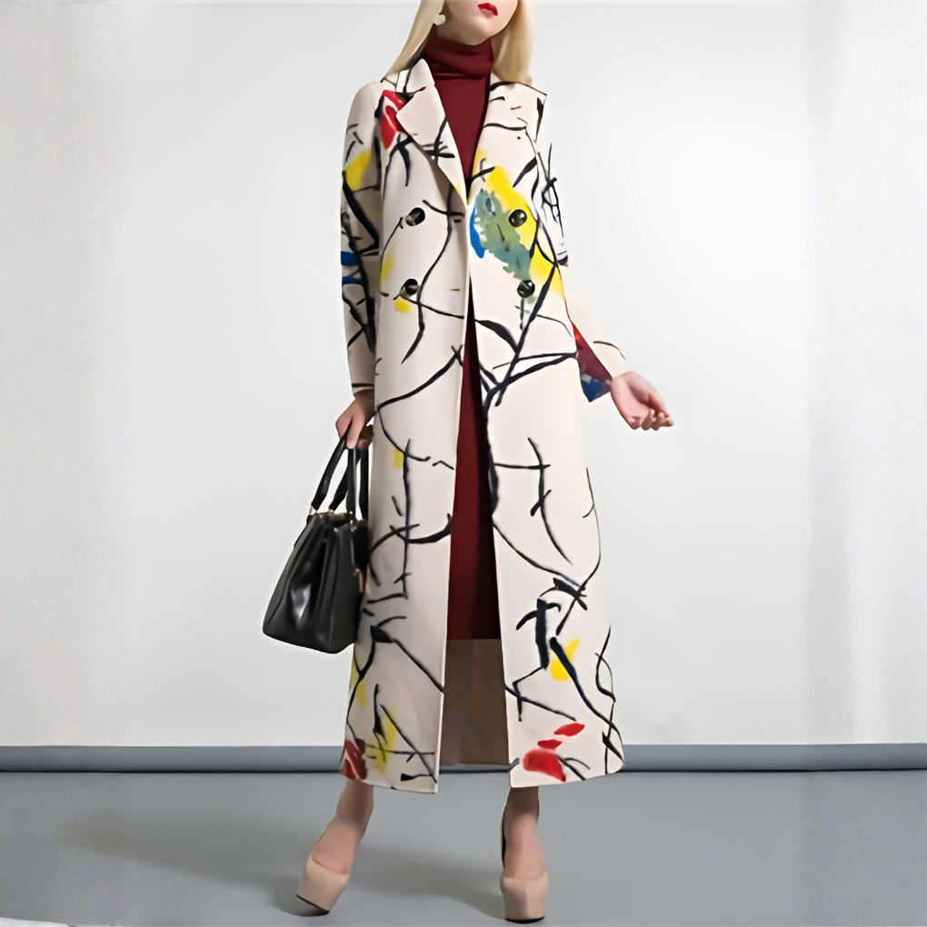Women's everyday waterproof long rain coat, practical and chic with a full button front.