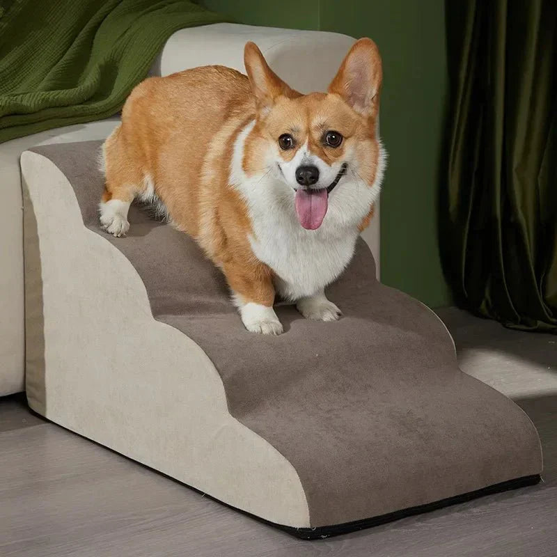 Accessible dog stairs for senior and small pets, ensuring easy and safe access to elevated surfaces.