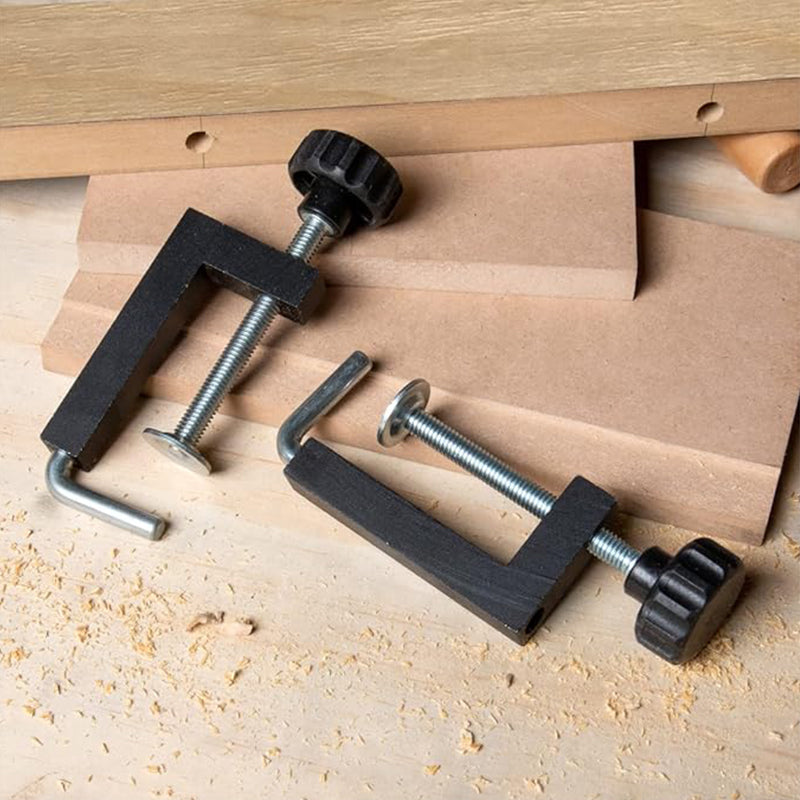Multi-purpose T-Track Woodworking Clamp, perfect for securing jigs on router tables.
