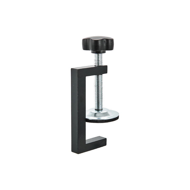 Innovative T-Track Clamp designed for efficient hold down in drill press operations, woodworking.