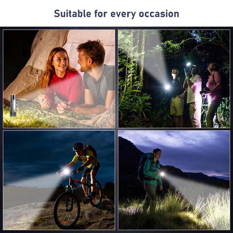 Handheld ultra-bright LED tactical flashlight, portable and durable for outdoor activities