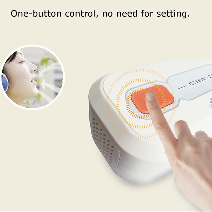 Portable ozone CPAP cleaner & sanitizer, effectively sanitizing sleep apnea masks, hoses, and water chambers.